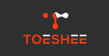 Toeshee Logo - Black_White_Red Toeshee Logo - Black_White_Red